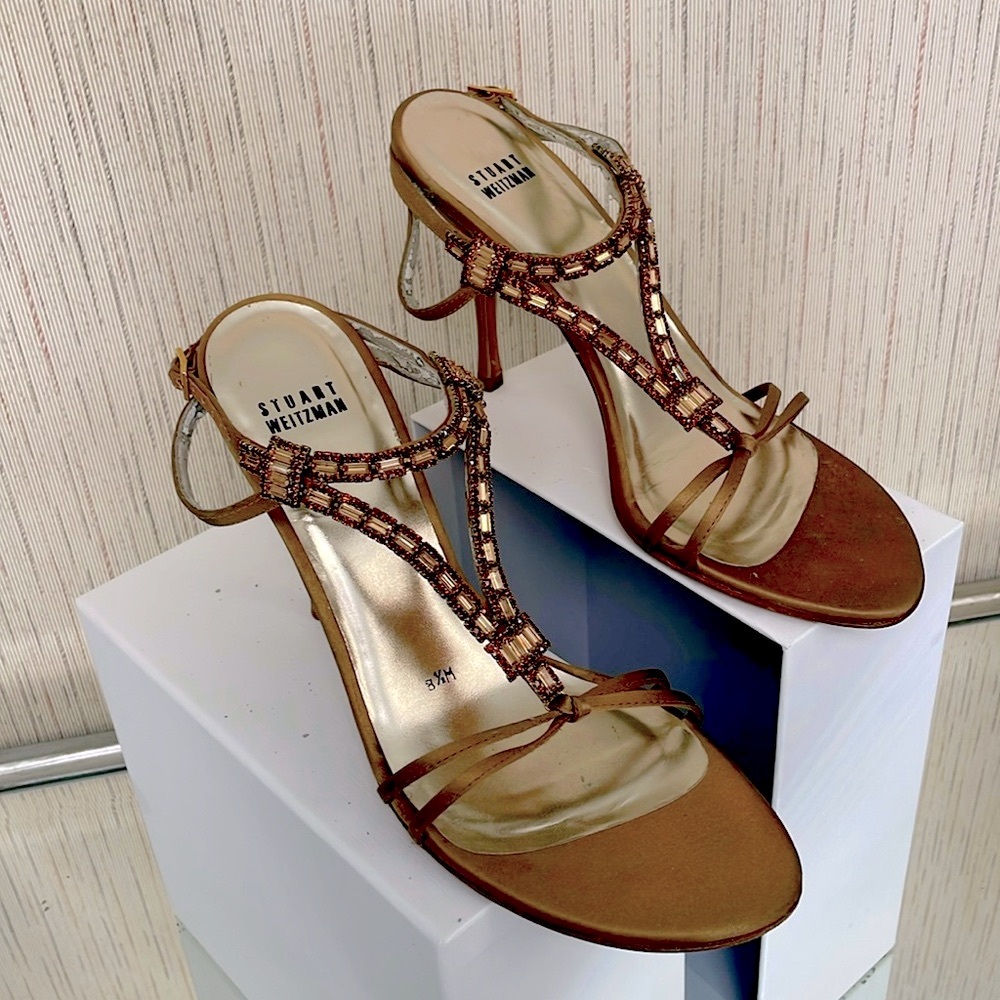 Stuart Weitzman Brown Heels with Sophisticated Design
